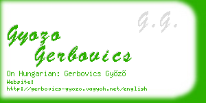 gyozo gerbovics business card