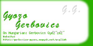 gyozo gerbovics business card